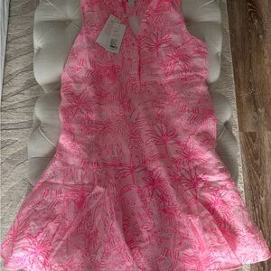 Lilly Pulitzer Pink Tropical Print Dress